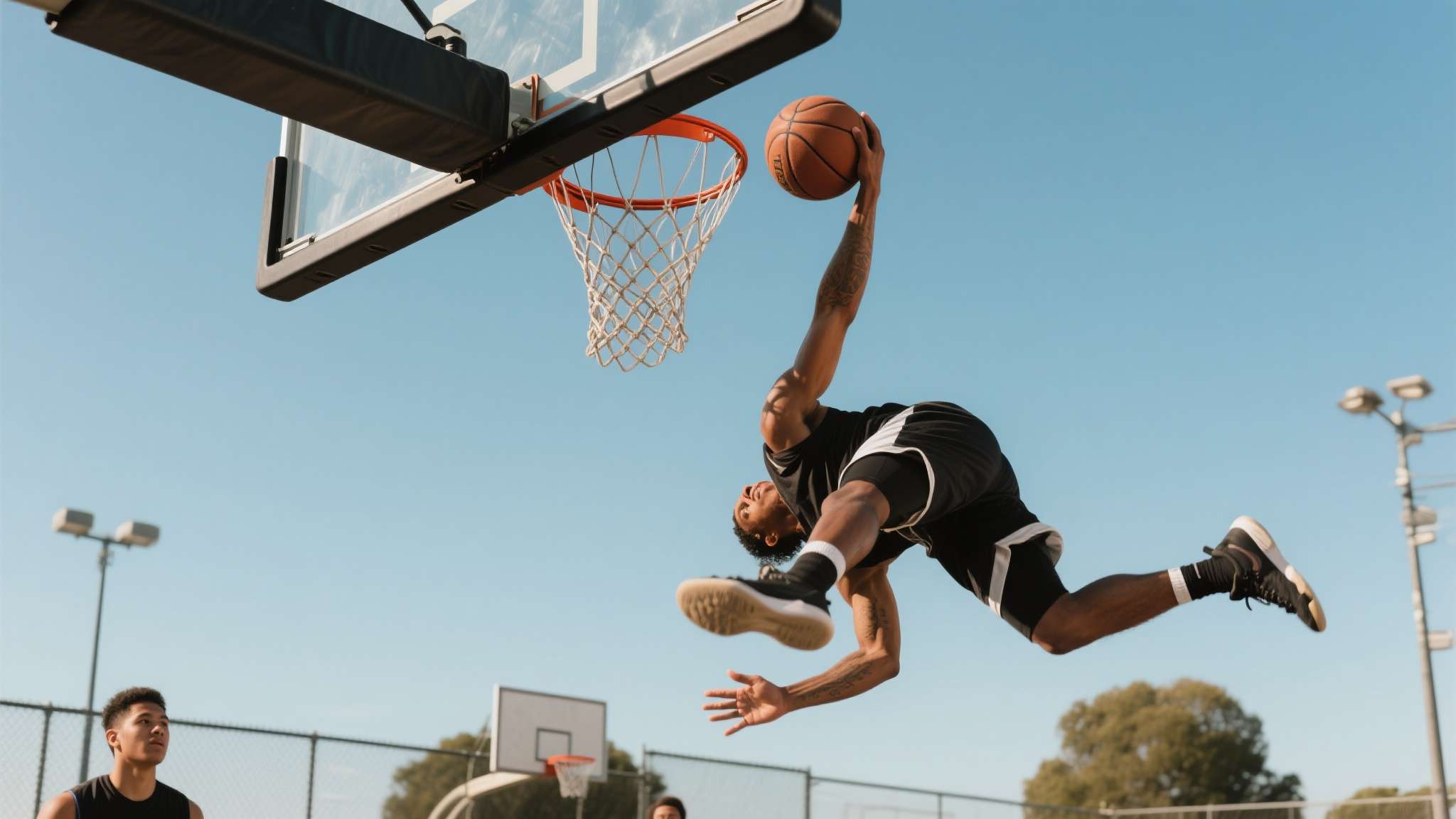 41岁背扣！NBA官方晒照：詹姆斯突破并完成一个反向风车扣篮
